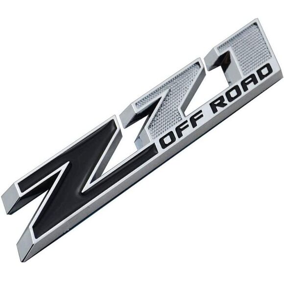 Chevrolet/GMC Z71 3D Chrome/Black Emblems set of 2 NWT - Picture 3 of 8